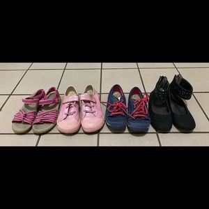 Lot of little girls shoes and sandals size 12/13
